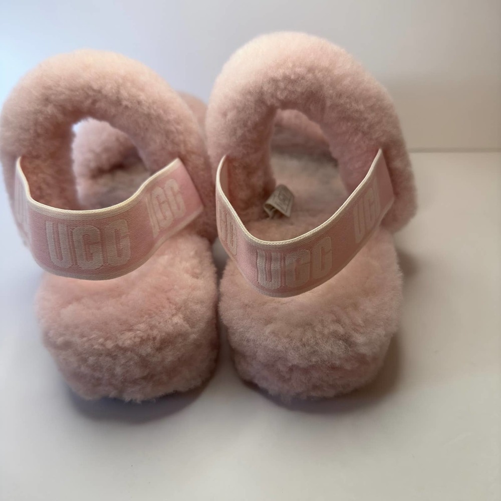 UGG Oh Yeah logo double strap Sandals -Light Pink Cloud - Women's size 9 - Picture 4 of 8